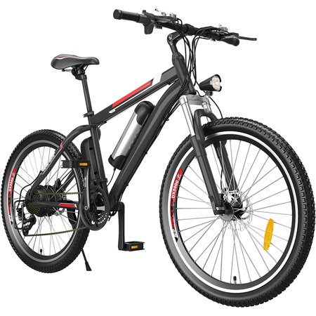 Ayner 26” Electric Bike Electric Mountain Bike, 36V 8Ah Removable Lithium Battery with Shimano 21 Speed Electric Commuter Bicycle for Adults Men up to 20MPH