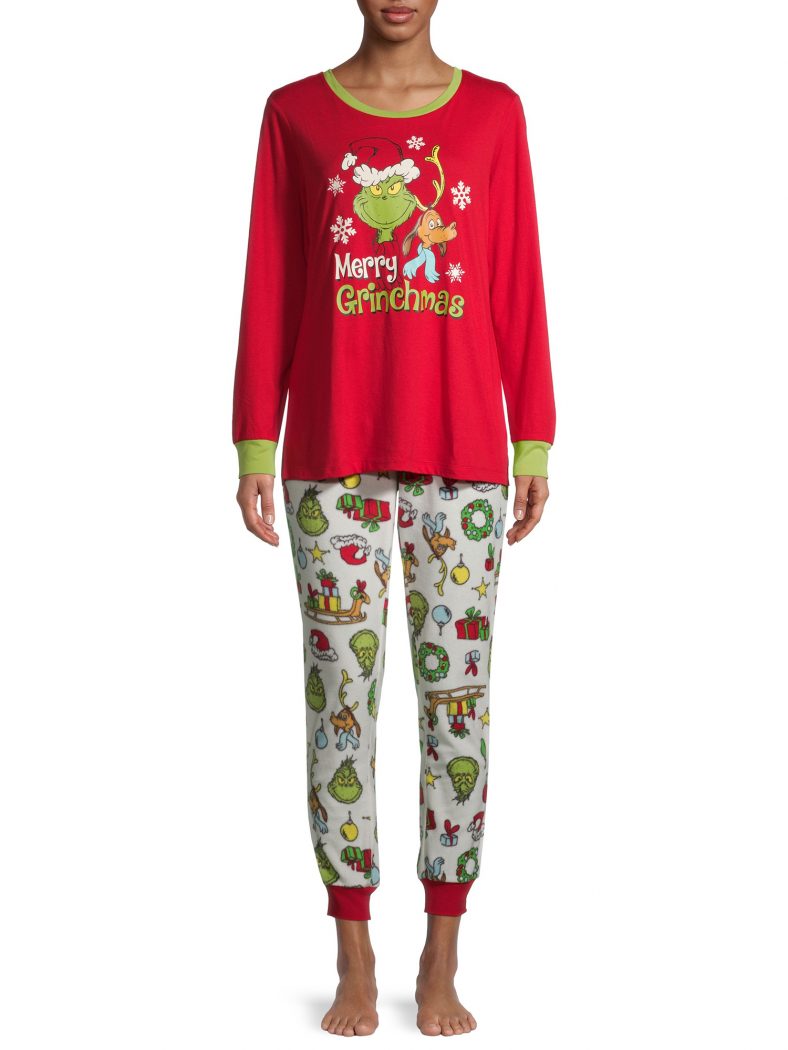 Dr. Seuss Matching Family Christmas Pajamas Grinch 2-Piece Pajama Set ...