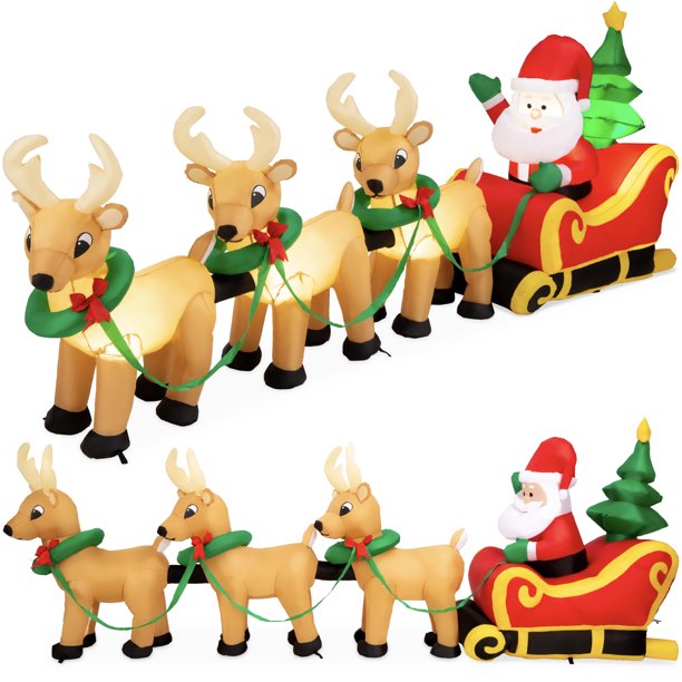 Inflatable Santa Claus and Reindeer Black Friday Savings!