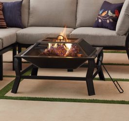 Mainstays Square Wood Fire Pit Clearance at Walmart!