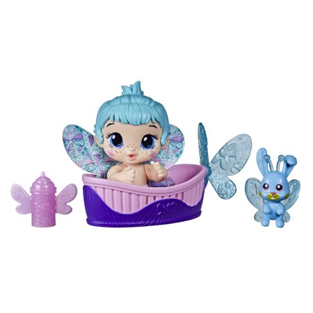 Baby Alive GloPixies Minis Doll, Aqua Flutter, Glow-In-the-Dark Pixie, Surprise Friend