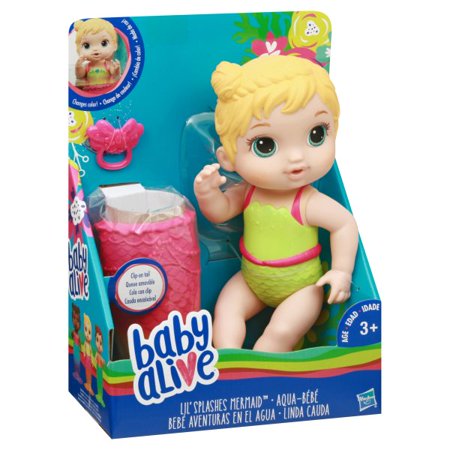 Baby Alive Lil Splashes Blonde Mermaid Baby Doll