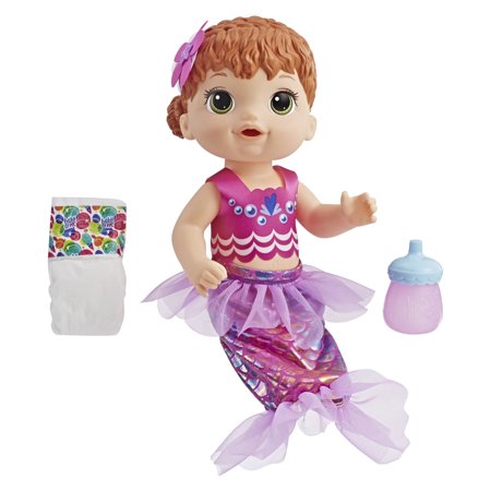 Baby Alive Shimmer Splash Mermaid, Red Hair, Ages 3 and up