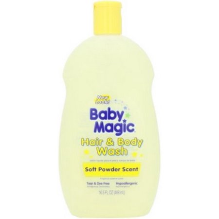 Baby Magic Hair & Body Wash, Soft Baby Scent 16.5 oz (Pack of 3)