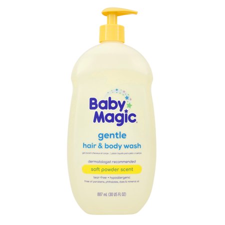 Baby Magic Tear-Free Gentle Hair and Body Wash, Soft Powder Scent, Hypoallergenic, 30 oz.