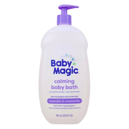 Baby Magic Tear-Free Lavender and Chamomile Calming Baby Bath, Hypoallergenic, 30 oz.