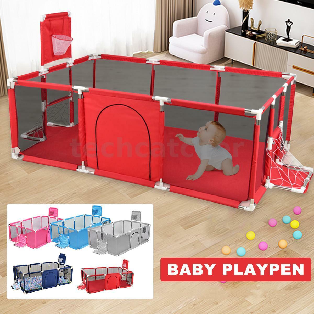 Baby Playpen Kids 12 Panel Safety Play Center Yard Home Indoor Outdoor Pen