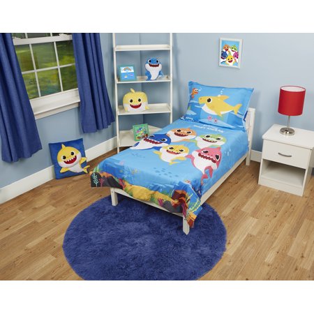 Baby Shark 4-Piece Toddler Bedding Set