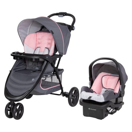 Baby Trend EZ Ride Travel System Stroller, Pink Flamingo
