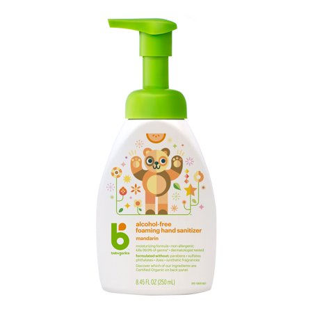 Babyganics Alcohol-Free Foaming Hand Sanitizer, Pump Bottle, Mandarin, 8.45 oz