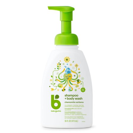 BabyGanics Gentle Shampoo & Body Wash, Chamomile Verbena, 16 fl. Oz.