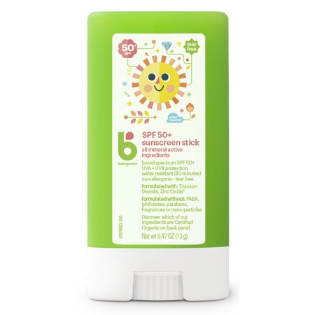 BabyGanics Pure Mineral Sunscreen SPF 50, 0.47 oz, 1 Stick