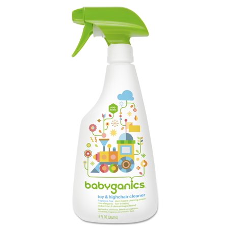 Babyganics Toy And Highchair Cleaner Spray, Fragrance-Free, 17 Oz