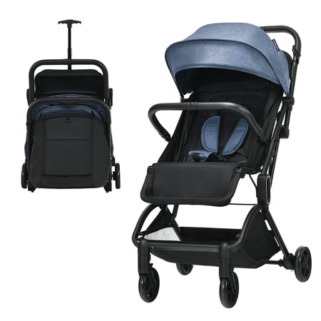 Babyjoy Lightweight Baby Stroller Foldable Travel Stroller for Airplane Grey
