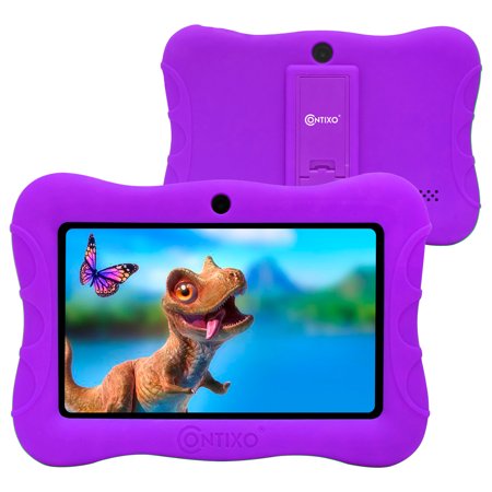 Back to School, 7 inch, Kids Tablet, 2GB RAM 32GB, Android 10 WiFi Tablet for Kids, Parental Control, Pre-Installed Learning Apps for Children, Kid-Proof Protective Case, Contixo V9-3 Purple