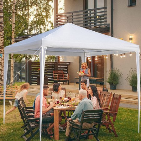 Backyard Tent for Parties, UHOMEPRO Wedding Party Tent, Waterproof Patio Gazebo no w/ Removable Sidewalls, Canopy Tent for Camping Outside Party BBQ, 10x10ft, White, W11536