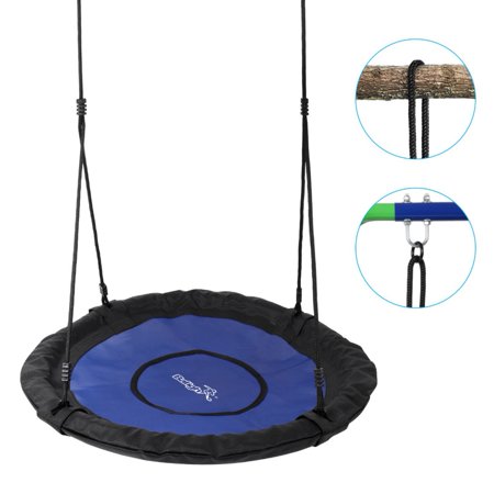 Balight 360° Rotate Tree Swing Set 40" Saucer Web Swing Kids Swing with Adjustable Hanging Ropes for Adults Outdoor Backyard