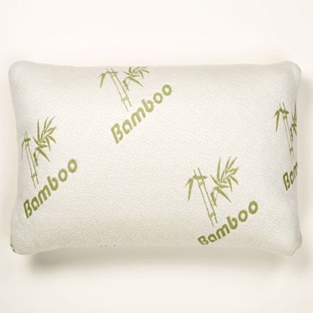 Bamboo Memory Foam Pillow Stay Cool Removable Cover with Zipper Hotel Quality Hypoallergenic Pillow Pain Relieve - Queen Size