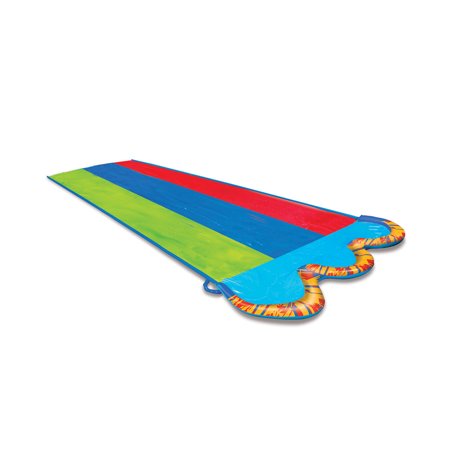 Banzai Kids Triple Racer Water Slide, Length: 16 ft, Width: 82 in, Inflatable Outdoor Backyard Water Slide Splash Toy