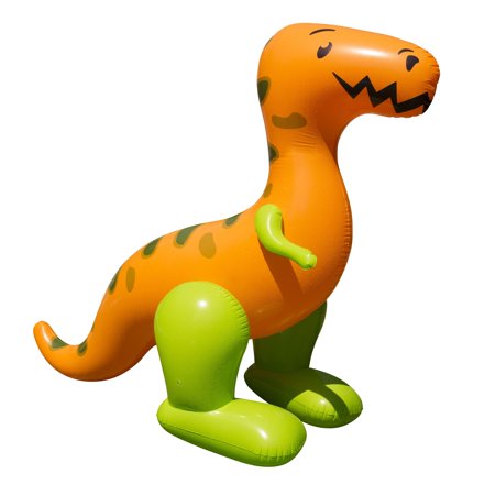 Banzai T-Rex Terror Mondo Sprinkler, Length: 96 in, Width: 80 in, Inflatable Outdoor Backyard Water Splash Toy