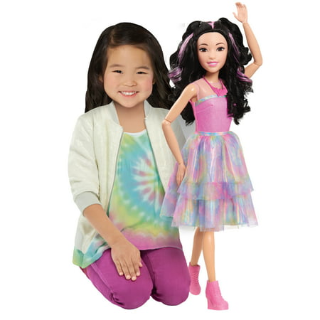 Barbie 28-Inch Tie Dye Style Best Fashion Friend, Black Hair, Kids Toys for Ages 3 Up, Gifts and Presents