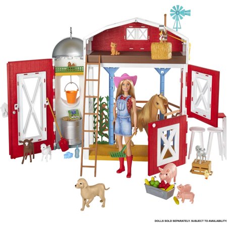 Barbie Sweet Orchard Farm Playset with Barn, 11 Animals, Working Features & 15 Accessories