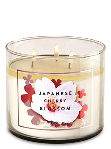 Bath And Body Works Japanese Cherry Blossom 3-Wick Candle 14.5 Ounce - Hot Deal!