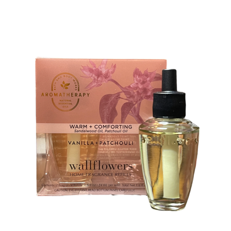 Bath and Body Works Wallflowers Home Fragrance Refill (Vanilla + Patchouli) 2 Pack
