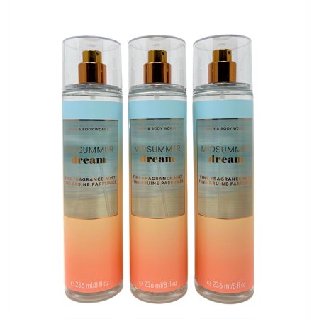 Bath & Body Works MIDSUMMER DREAM Fine Fragrance Mist - Value Pack Lot of 3 - Full Size