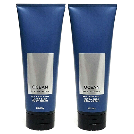 Bath & Body Works Ocean Men's Collection Ultra Sea Body Cream 8 oz set of 2