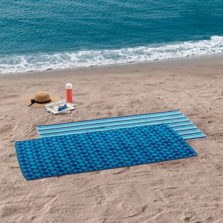 Beach Towels, 4-Pack Mainstays, Blue