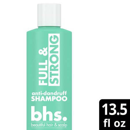 Beautiful Hair and Scalp bhs Anti-Dandruff Shampoo Full & Strong for a Flake-Free and Healthy Scalp Sulfate-Free Hair Shampoo For All Hair Textures 13.5 oz