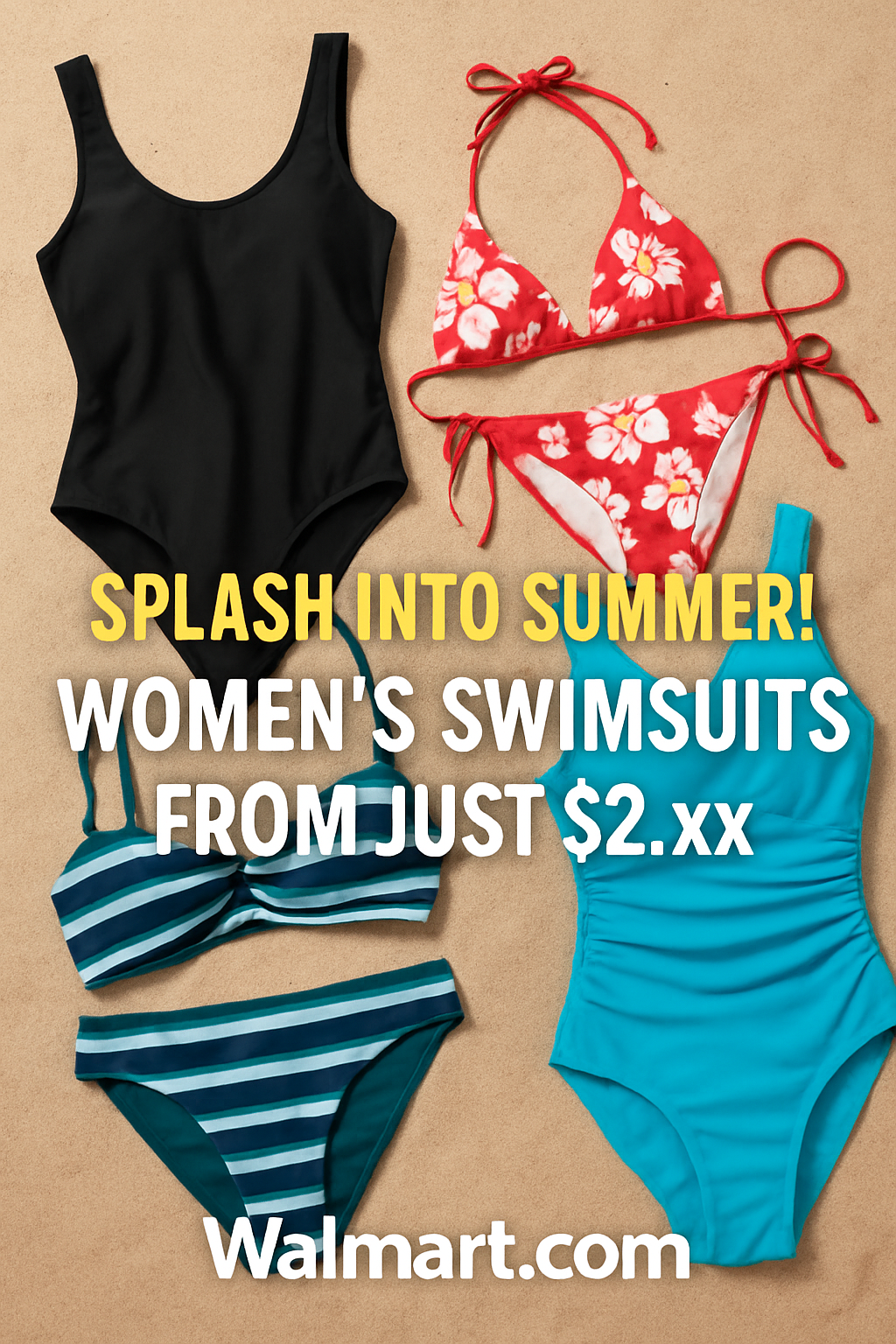 Splash into Summer! Women’s Swimsuits from Just $2.xx at Walmart.com Bed54694 77F2 411F 8A22 56659Cd6E6Fa