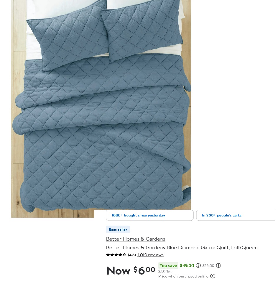 Better Homes & Gardens Quilt Only $6! (reg. $55!!)