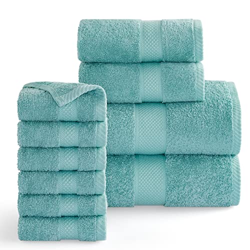 Bedsure Aqua Bath Towels Set for Bathroom - Amazon Today Only