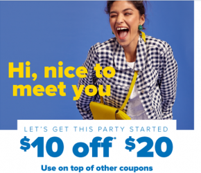 RARE Belk $10 off $20 Coupon! Stacks With Other Coupons!