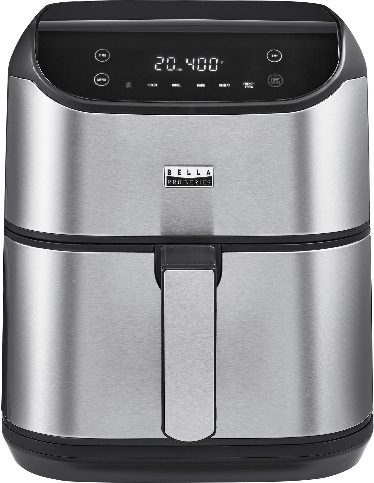 Bella Pro Series - 6-qt. Digital Air Fryer with Stainless Finish - Stainless ...