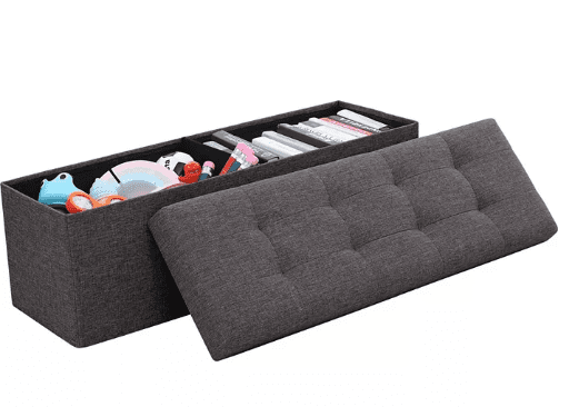 Ornavo Home Foldable Linen Tufted Storage Ottoman Price Drop at Macys!