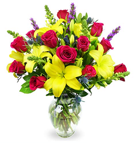 Benchmark Bouquets Joyful Wishes, With Vase (Fresh Cut Flowers) MOTHERS DAY DEAL!