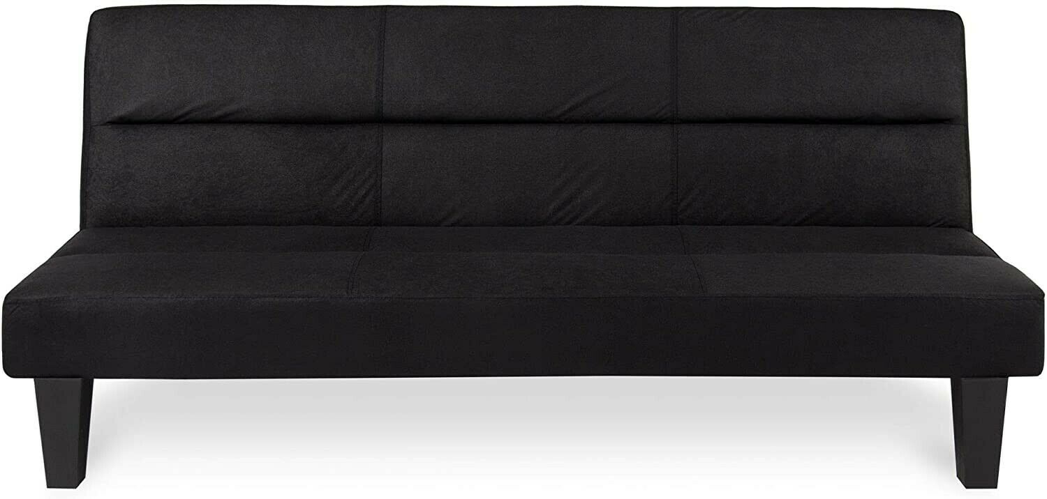 Best Choice Products 68.5in Microfiber Convertible Futon 6 in. mattress