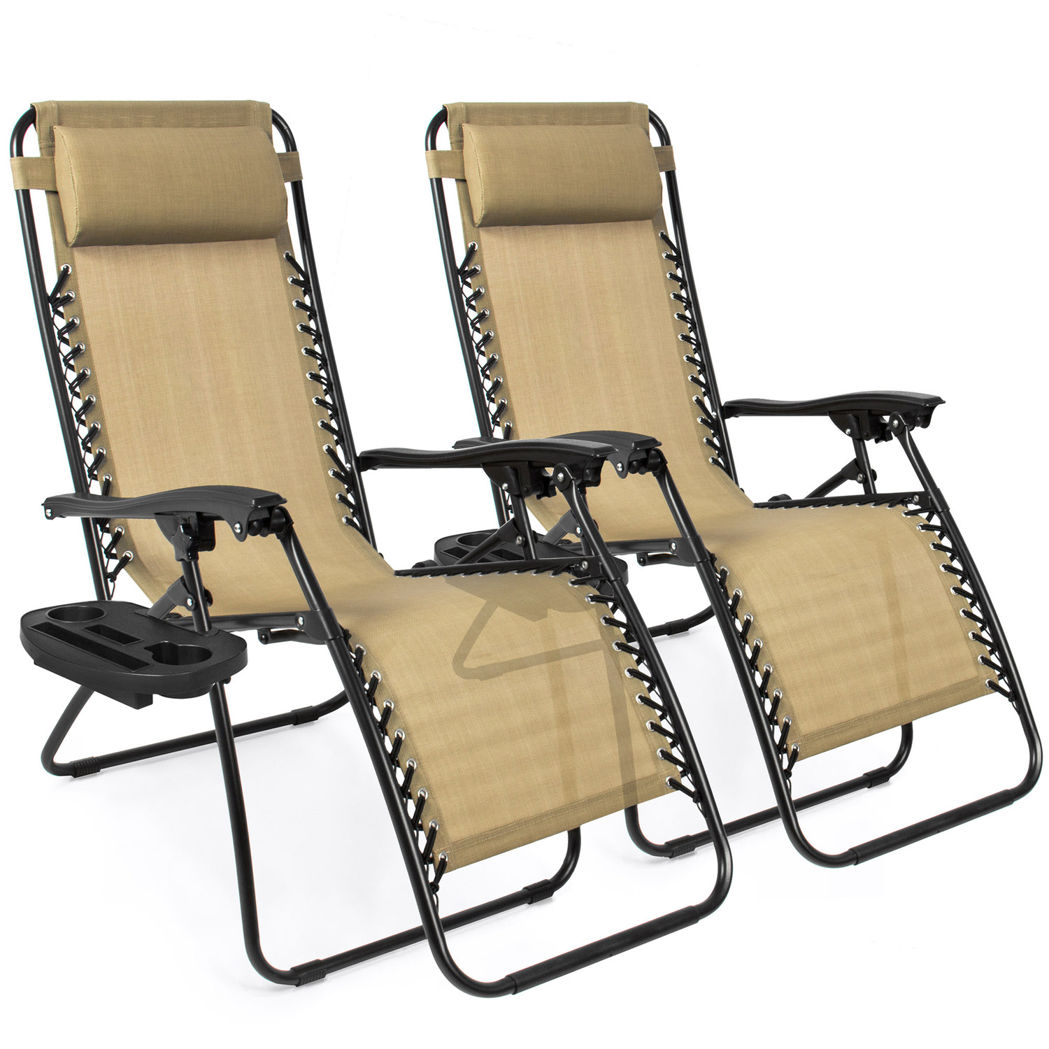 Best Choice Products Set of 2 Adjustable Zero Gravity Lounge Chair Recliners for