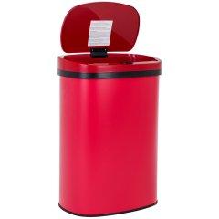 BestOffice New Red 13-Gallon Touch Free Sensor Automatic Touchless Trash Can Kitchen Office，Red
