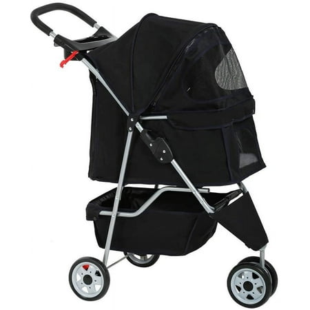 Bestpet Pet Stroller, 3 Wheels, Travel Folding Carrier T13