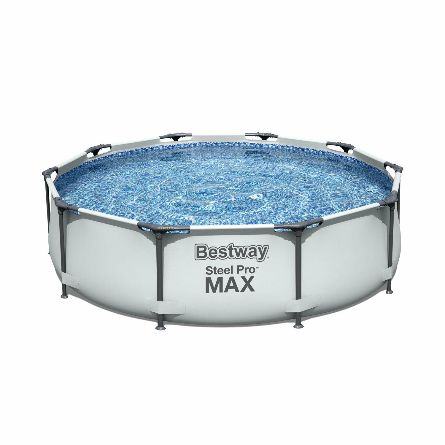 Bestway 10' x 30" Steel Pro Frame Max Round Above Ground Swimming Pool with Pump