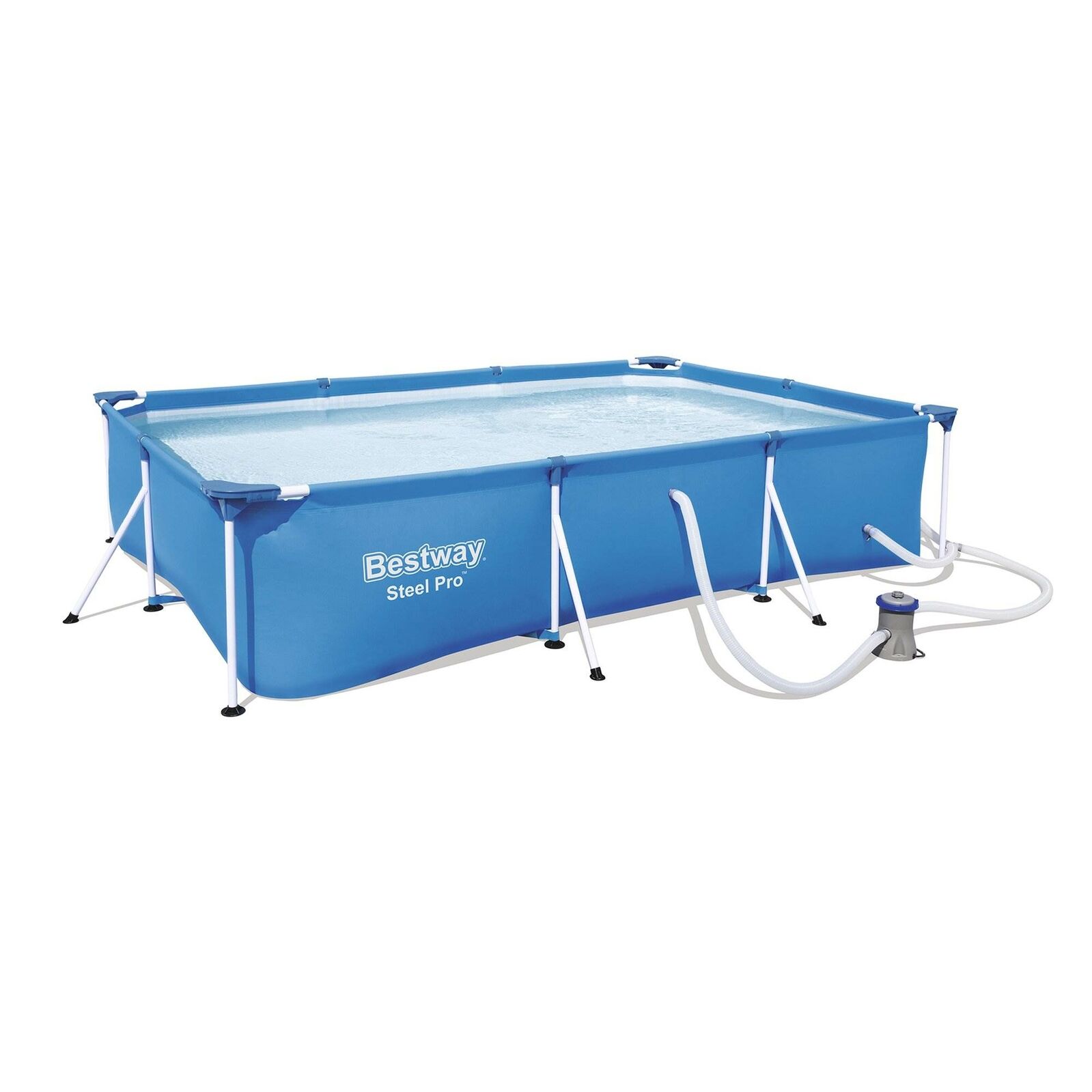 Bestway Steel Pro 9.8ft x 6.6ft x 26in Above Ground Swimming Pool Set with Pump