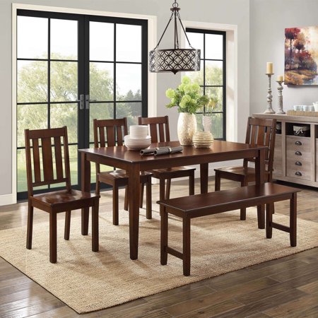 Better Homes and Gardens Bankston 6-Piece Dining Set, Mocha