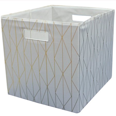 Better Homes and Gardens Fabric Cube Storage Bin (12.75" x 12.75"), Single Unit, Multiple Colors