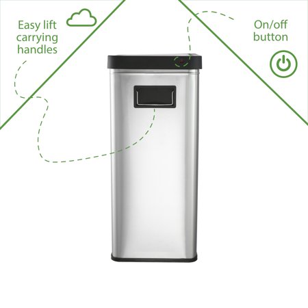 Better Homes & Gardens 13.7 gal Touchless Dual Sensor Kitchen Garbage Can, Stay Open Lid On Sale At Walmart