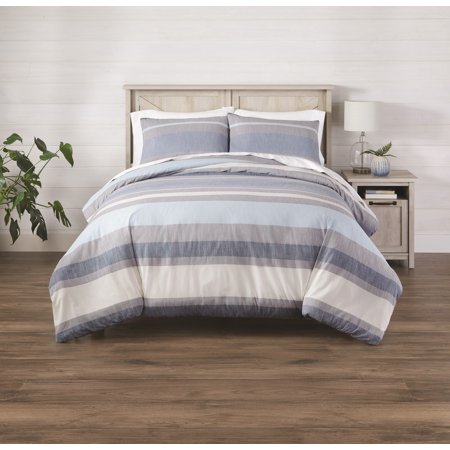 Better Homes & Gardens 3-Piece Full/Queen Bold Blue Stripe Comforter Set