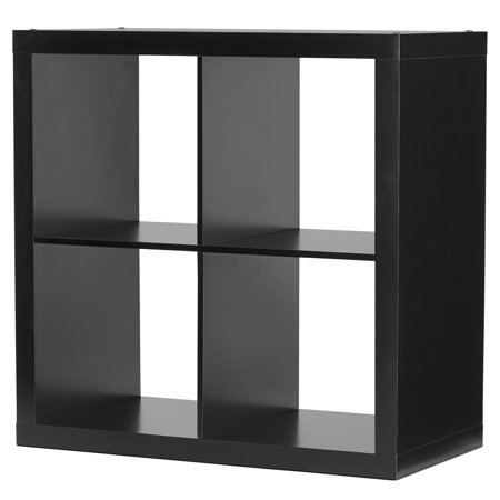 Better Homes & Gardens 4-Cube Storage Organizer, Solid Black